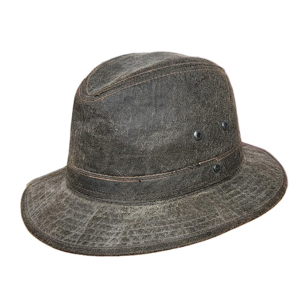 Stetson Fedora Hat All American Unisex XL Brown Distressed Safari Hat